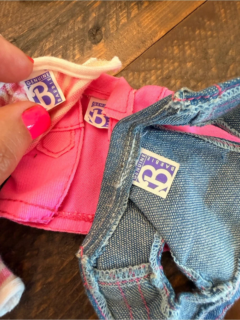 Vintage 1992 Mattel, Barbie Bongo Fashion, Mixed Clothing, Lot Of Seven GUC